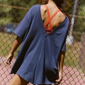 Free People Navy Jumpsuit